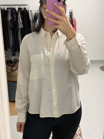 leicht Marc O`Polo Bluse Gr. 36 creme Baumwolle